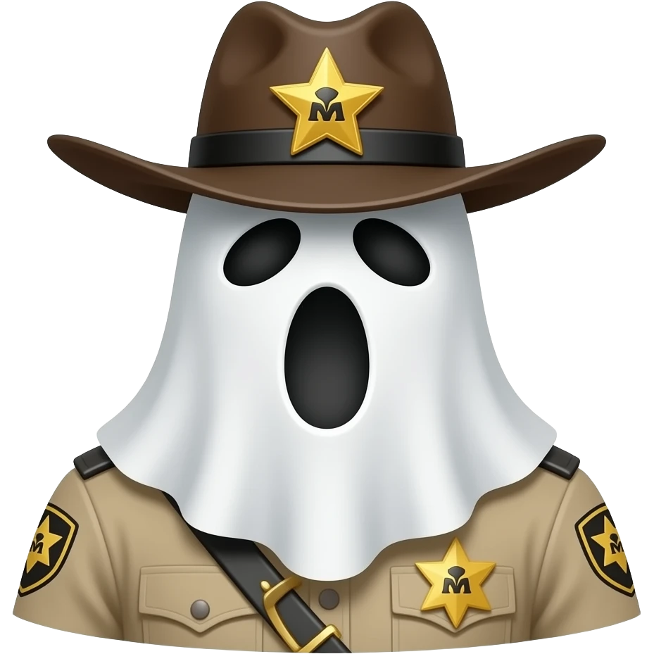 ghost faced sheriff emoji | AI Emoji Generator
