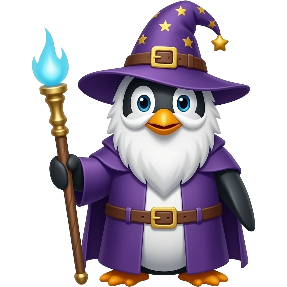 Penguin Wizard emoji