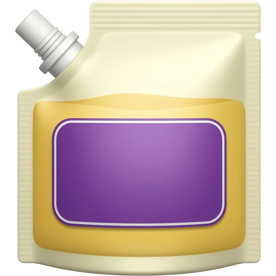 enteral fluids infusion butter yellow with purple label emoji