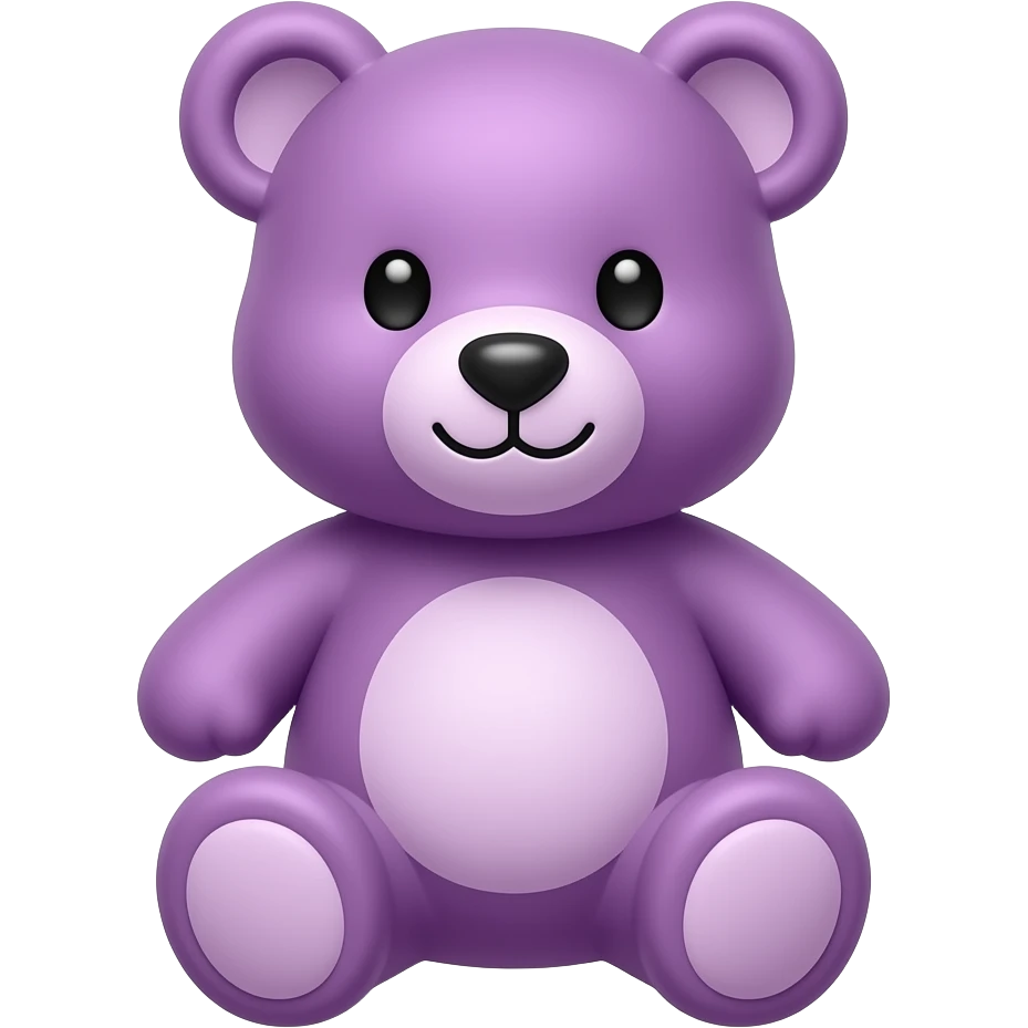 purple teddy bear emoji