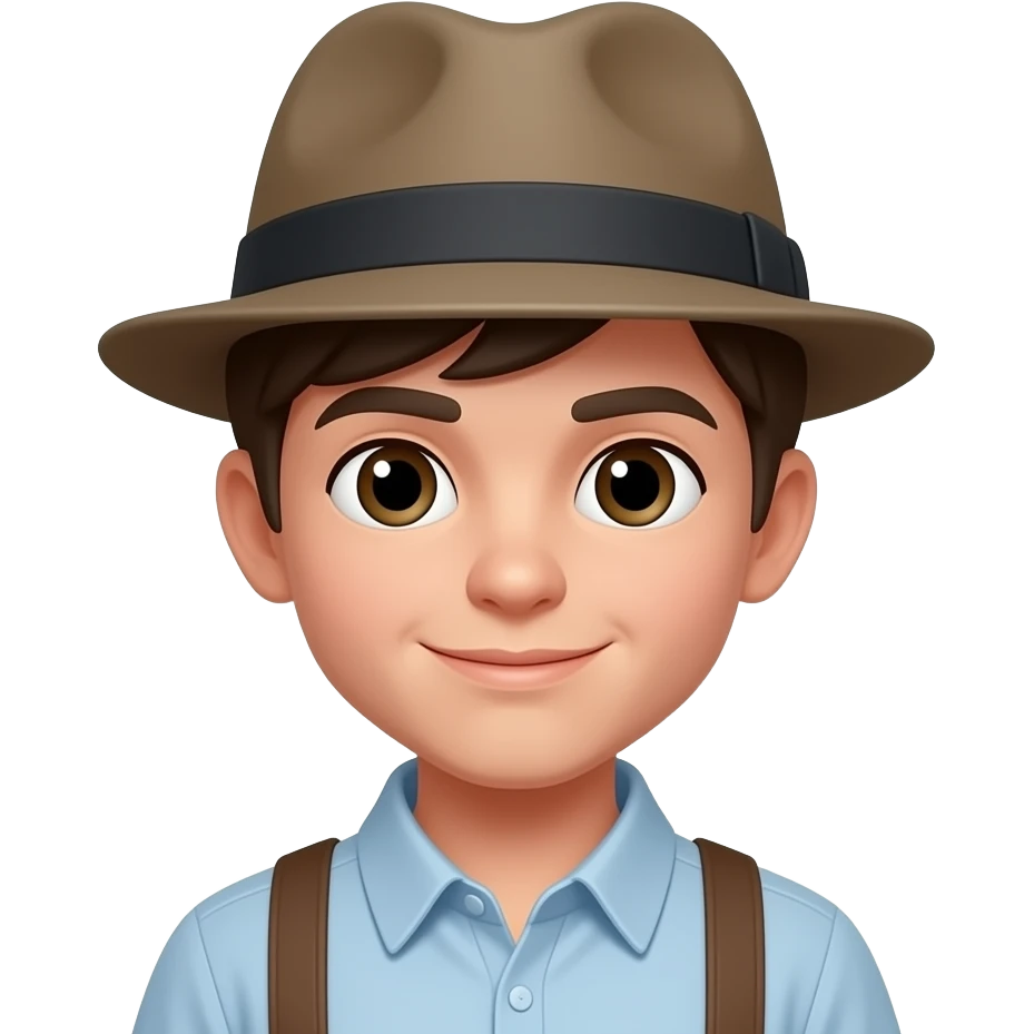 Fedora hat boy emoji