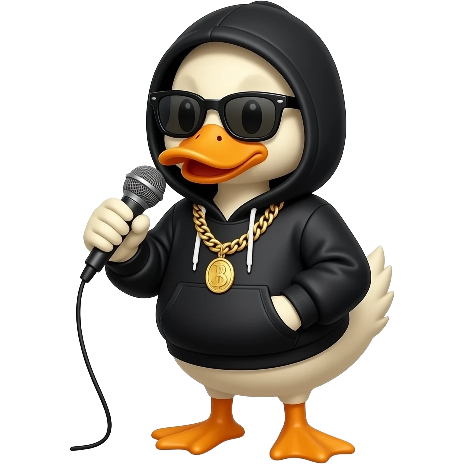 Rapper gangster duck emoji