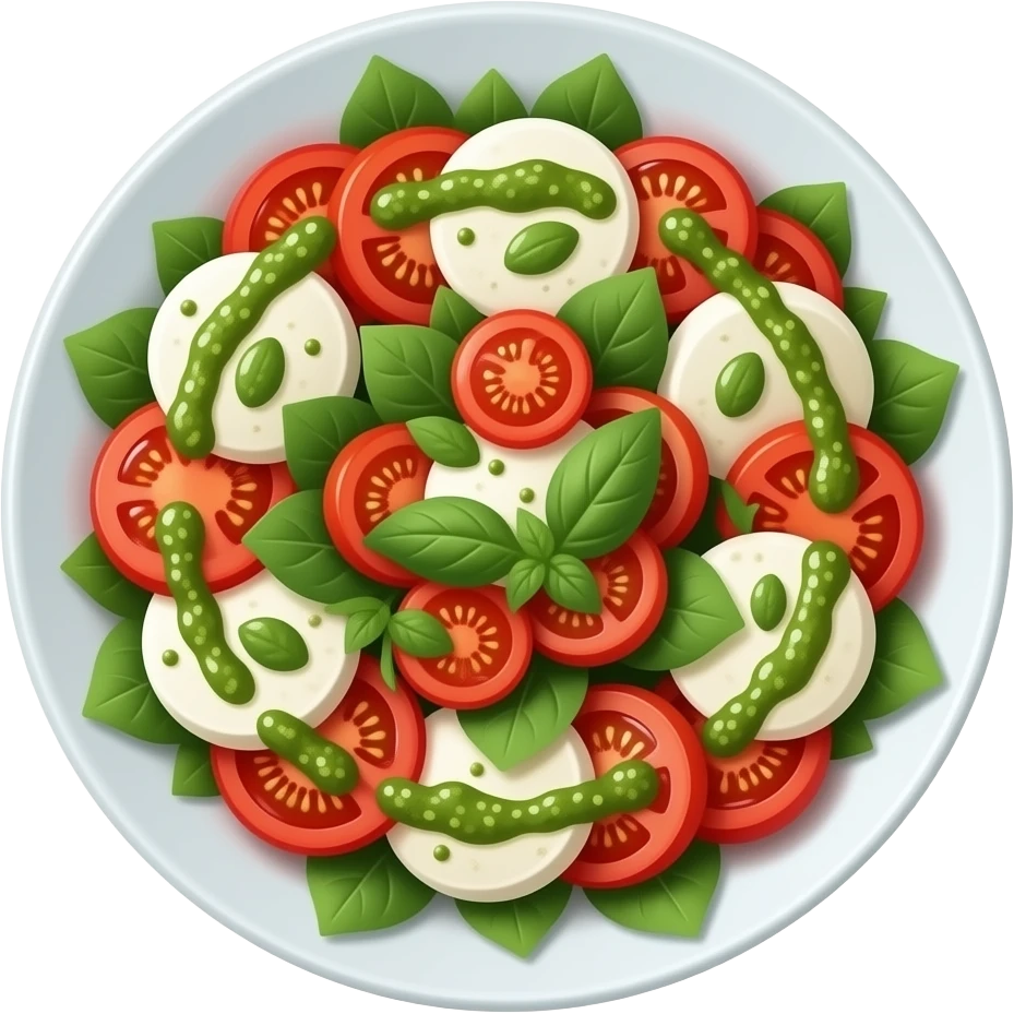 caprese salad with pesto emoji