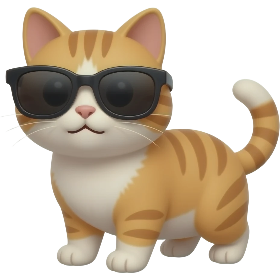 Cat wearing sunglasses emoji