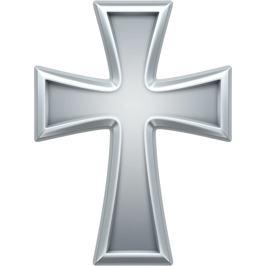 cross silver emoji