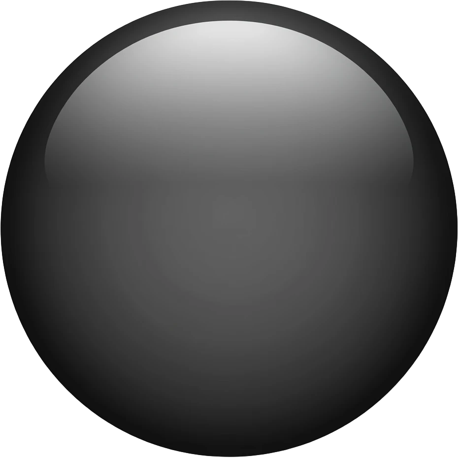 Siyah yuvarlak emoji