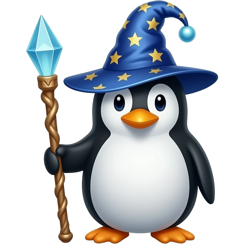 Penguin Wizard emoji