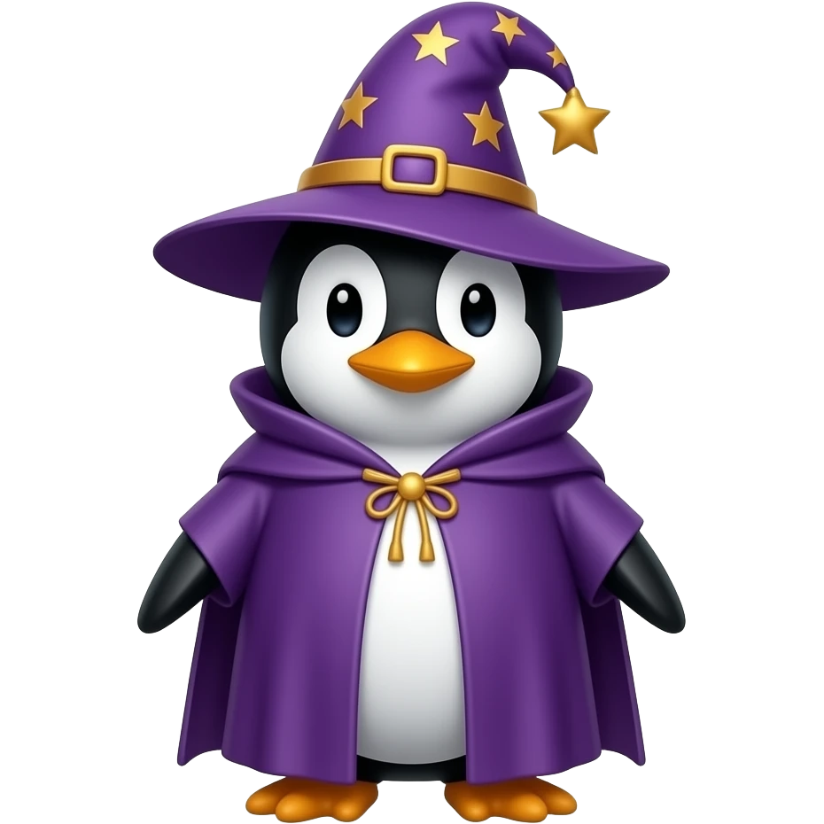 Penguin Wizard emoji