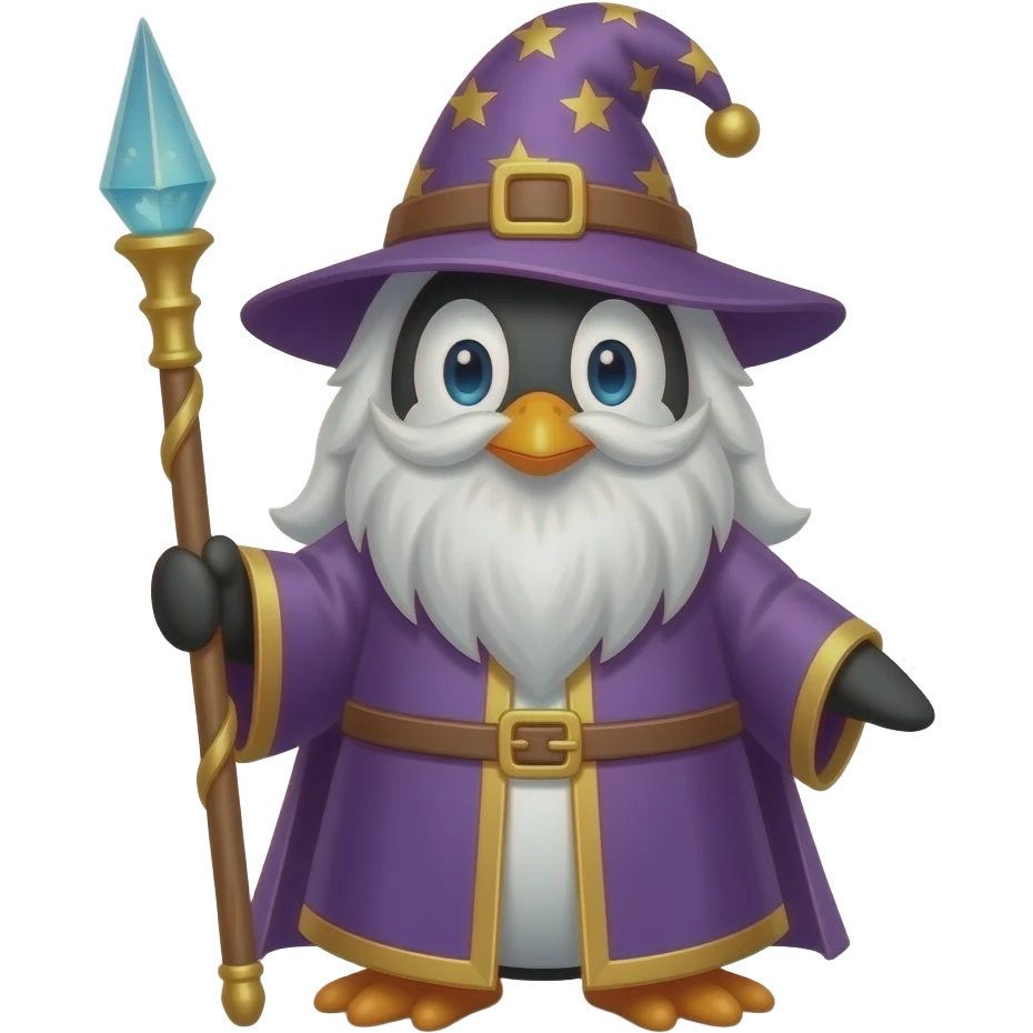 Penguin Wizard emoji