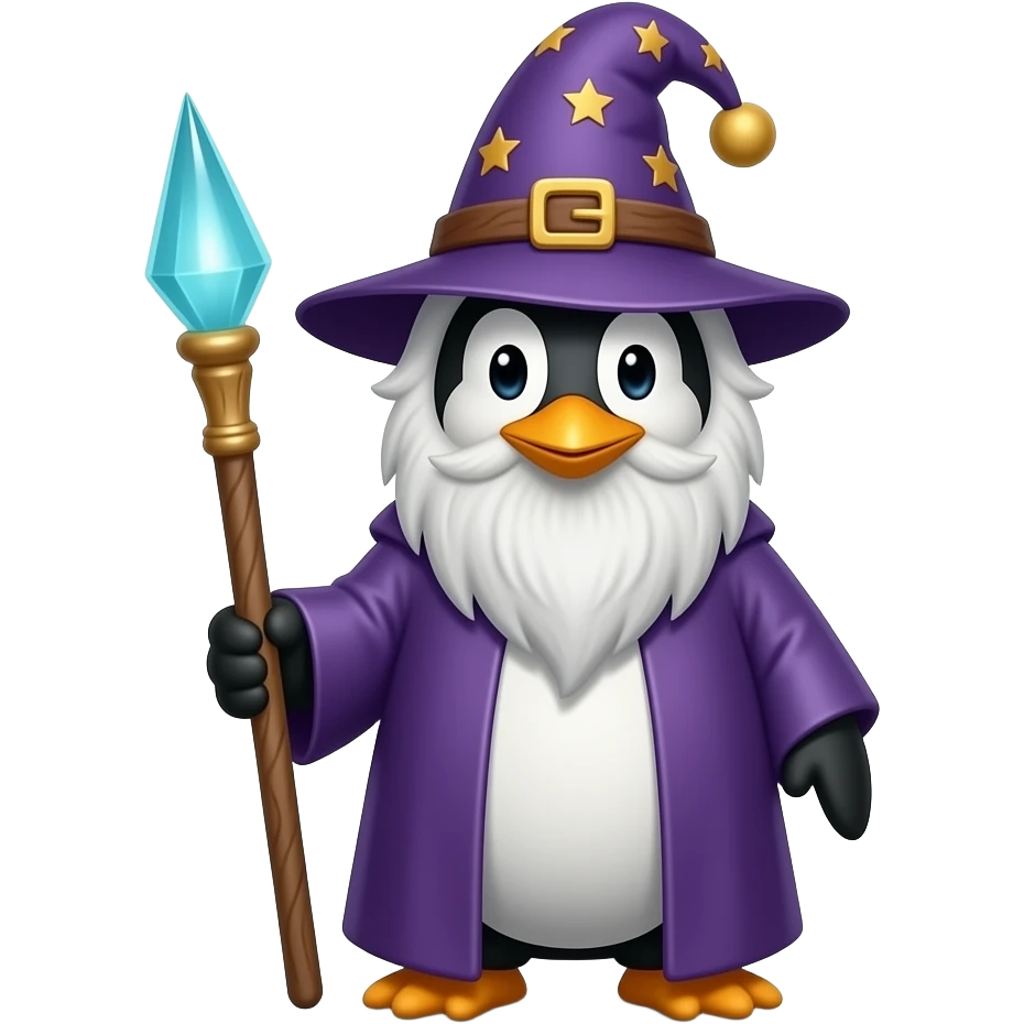 Penguin Wizard emoji