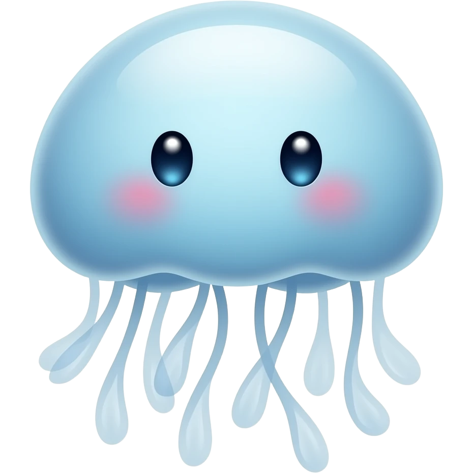 simple cute jellyfish emoji less detail emoji