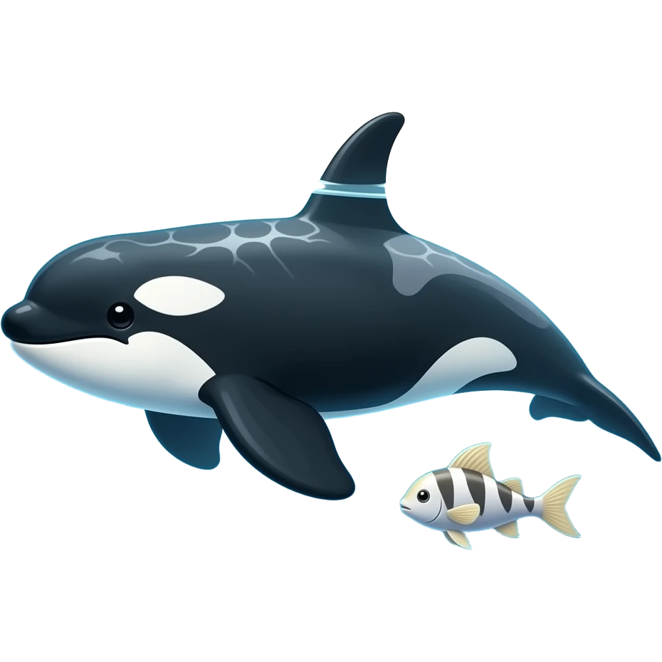 Orca and srowdfish emoji