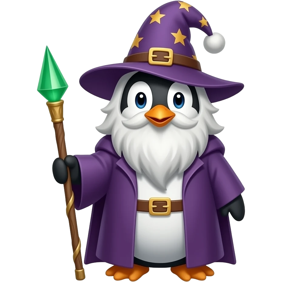 Penguin Wizard emoji