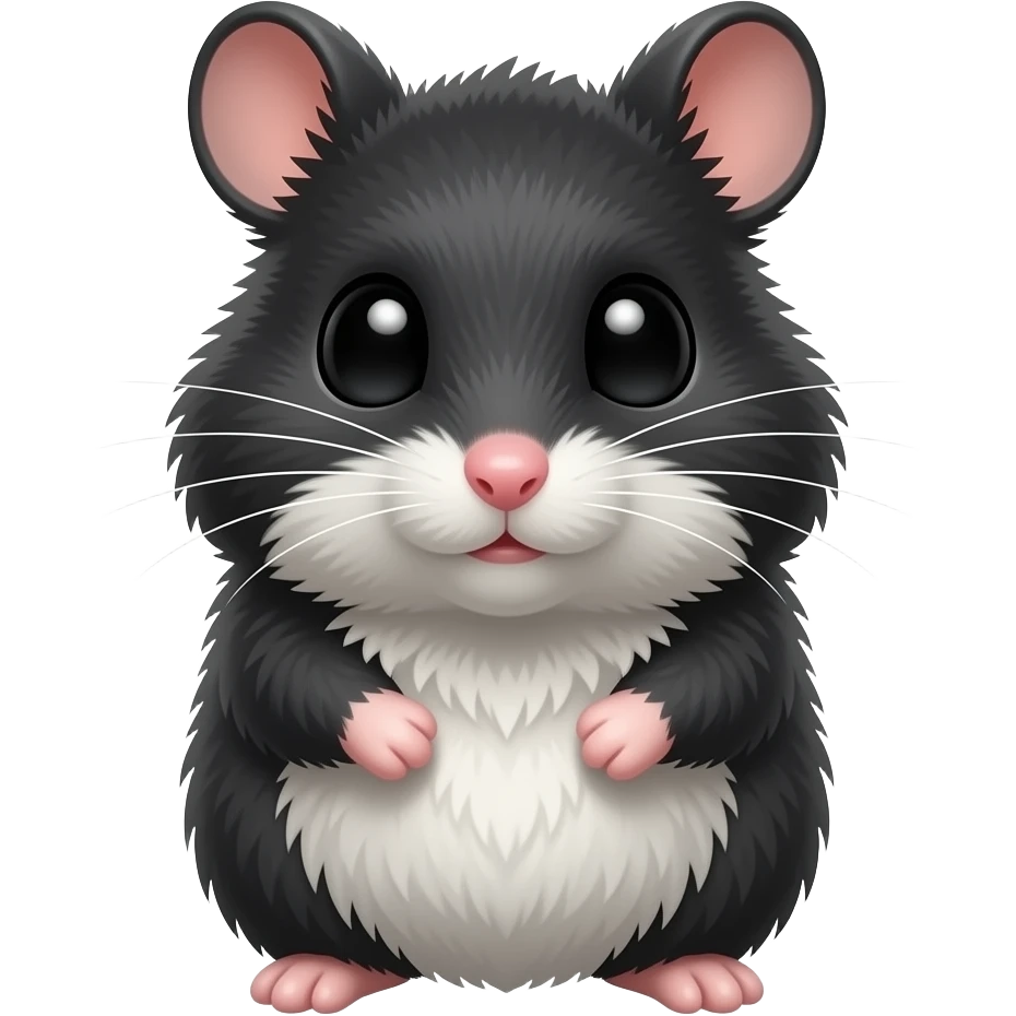 ninja hamster with black fur emoji