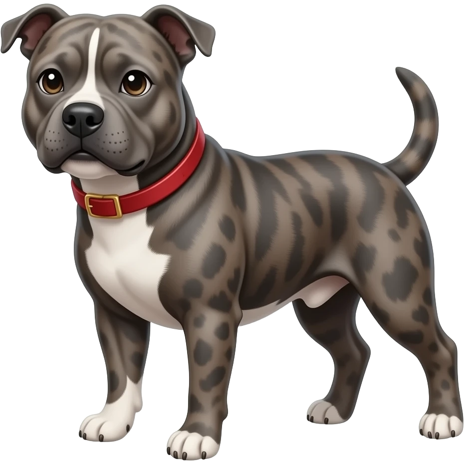 grey brindle staffy dog emoji