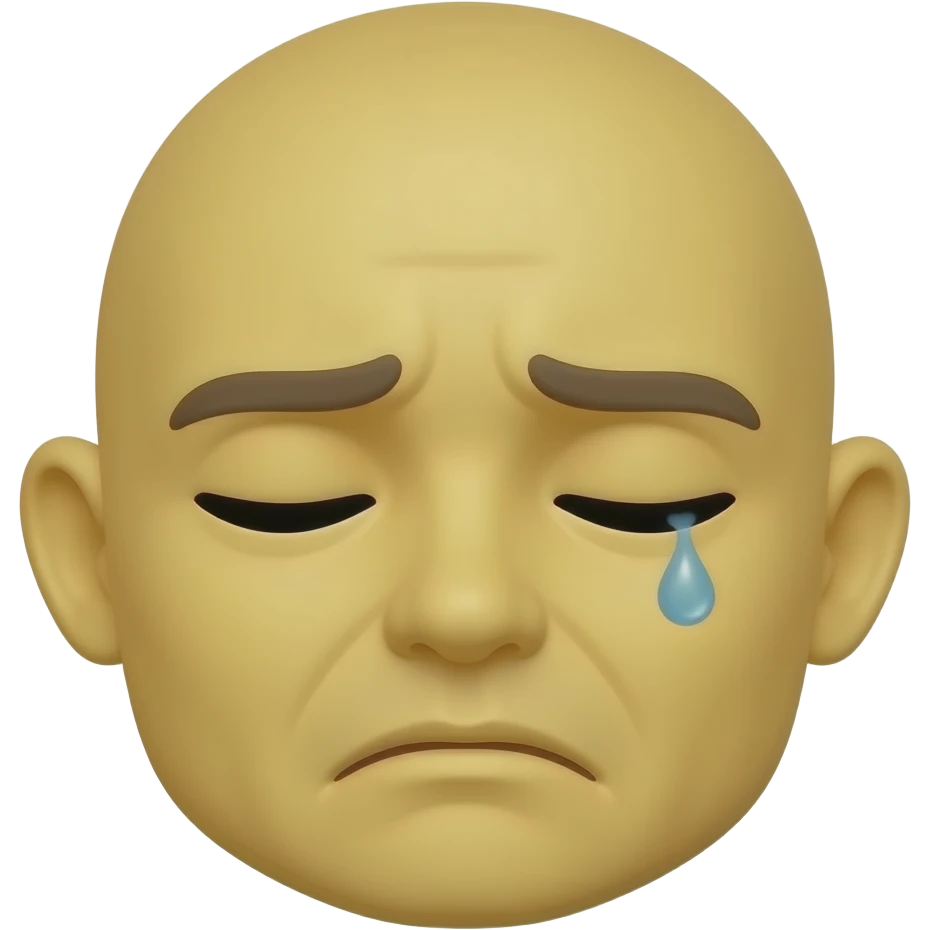 yellow emoji with closed eyes and tear emoji