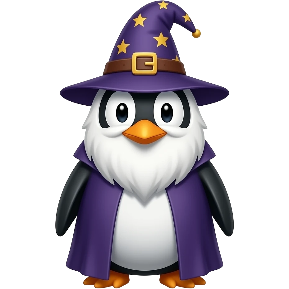 Penguin Wizard emoji