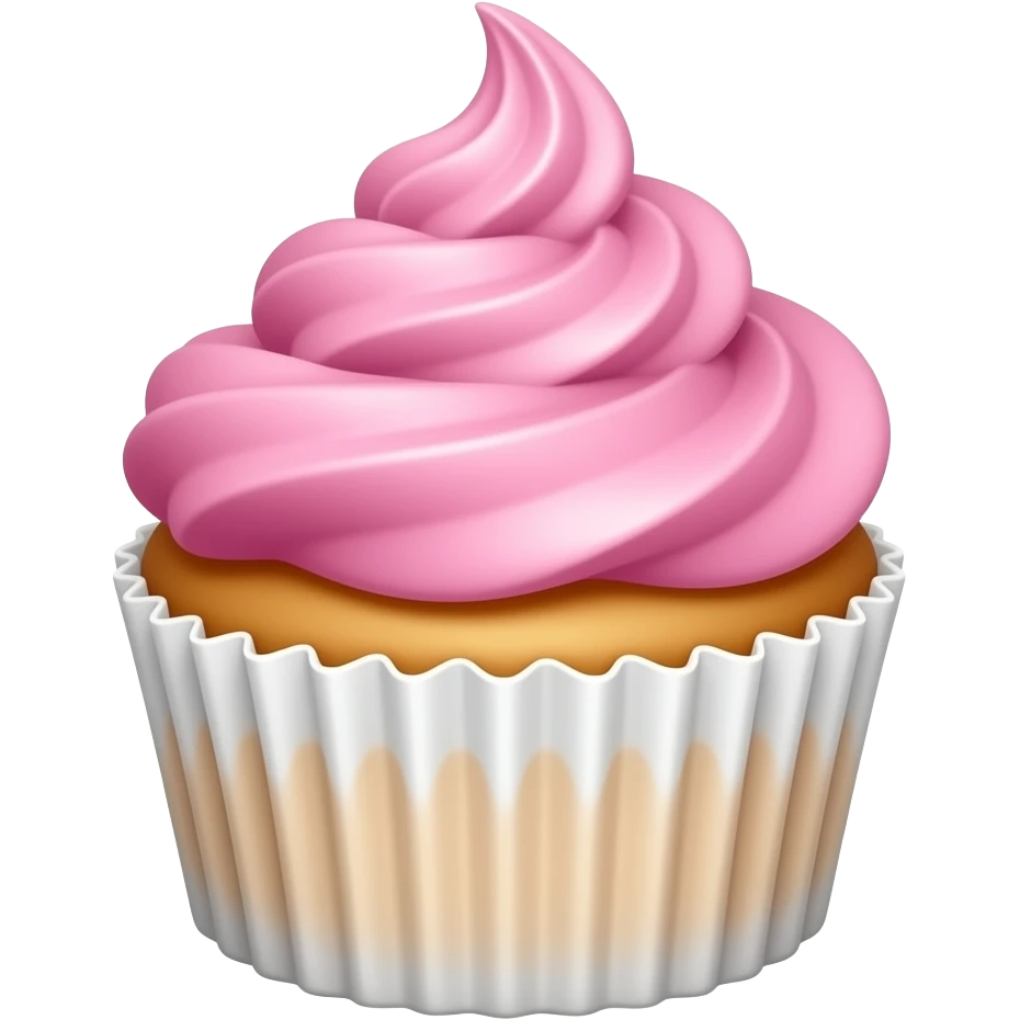 Cupcake with pink icing emoji