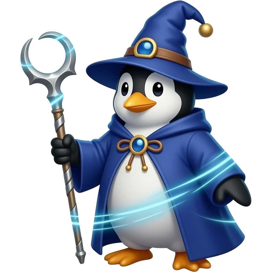 Penguin Wizard emoji
