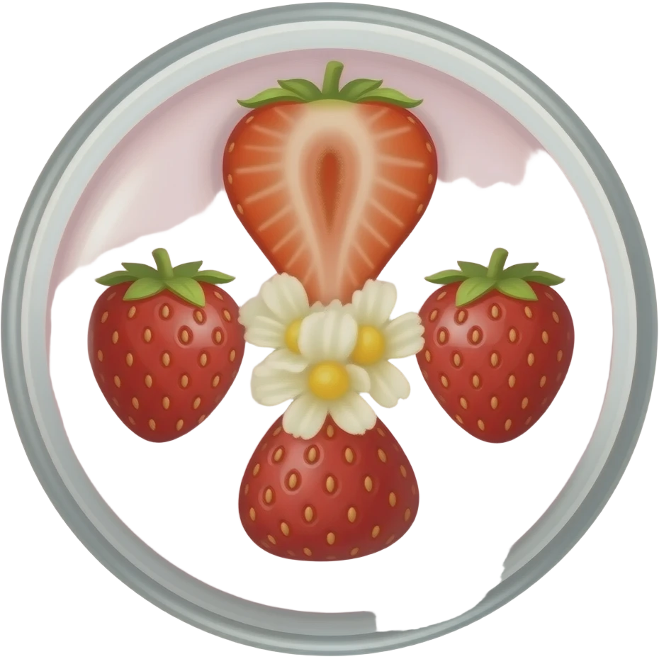 Strawberry yogurt emoji
