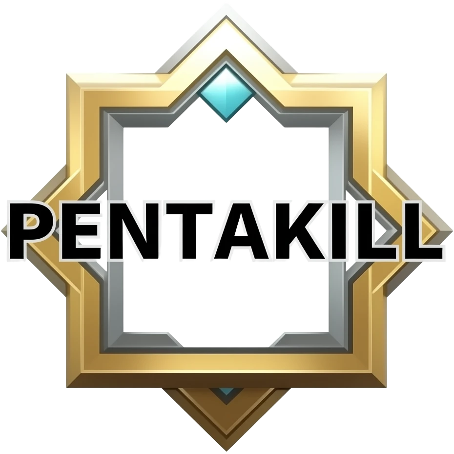 the word PENTAKILL in big bold capital letters emoji