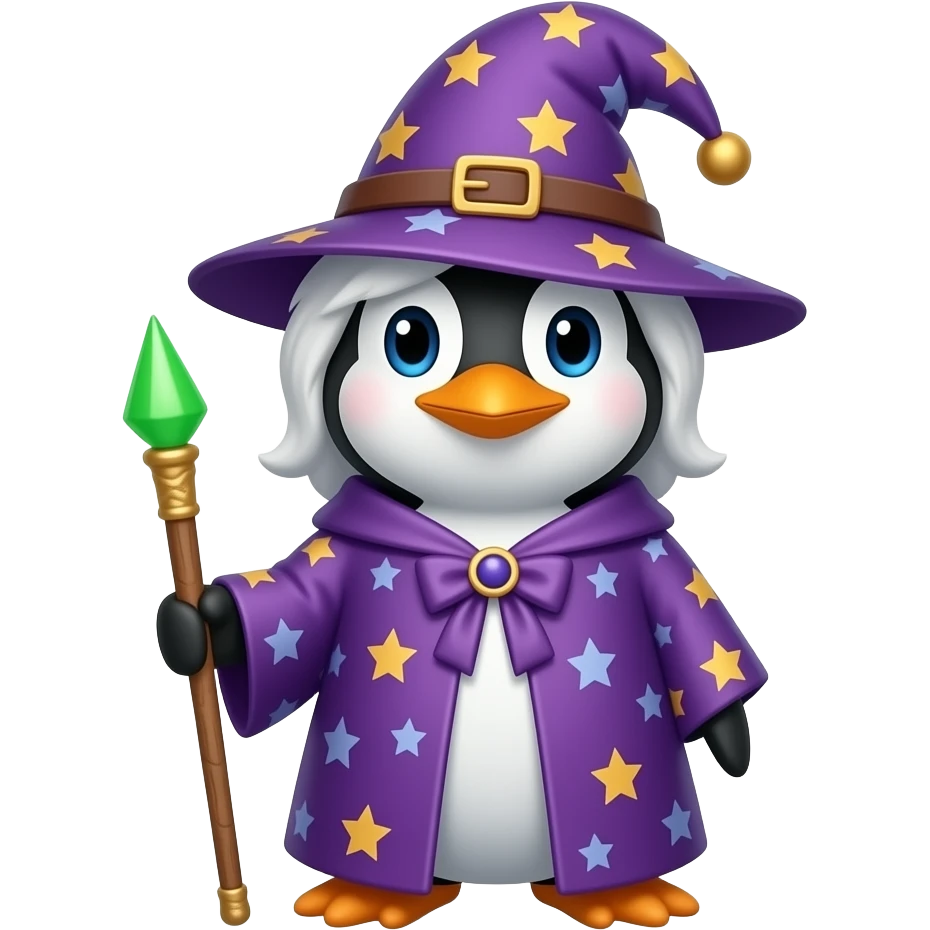 Penguin Wizard emoji