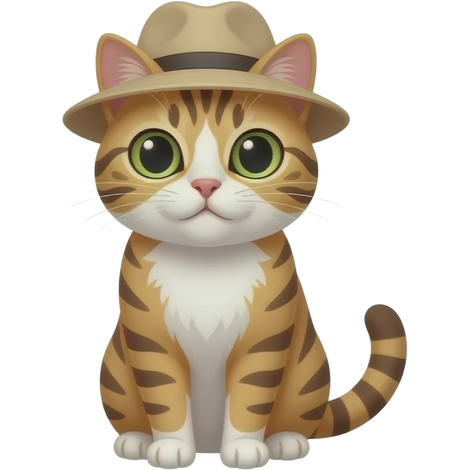 Cat wearing the hat emoji