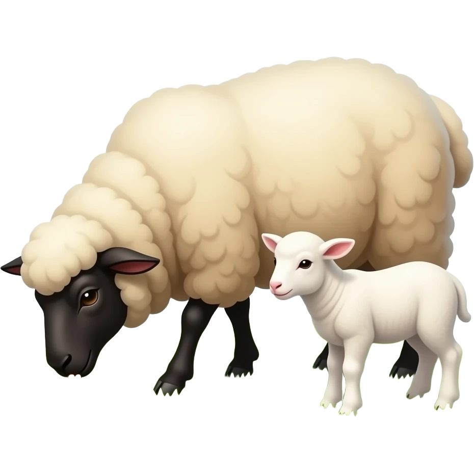 Sheep and lamb emoji
