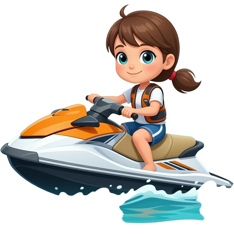 Girl on jet ski emoji