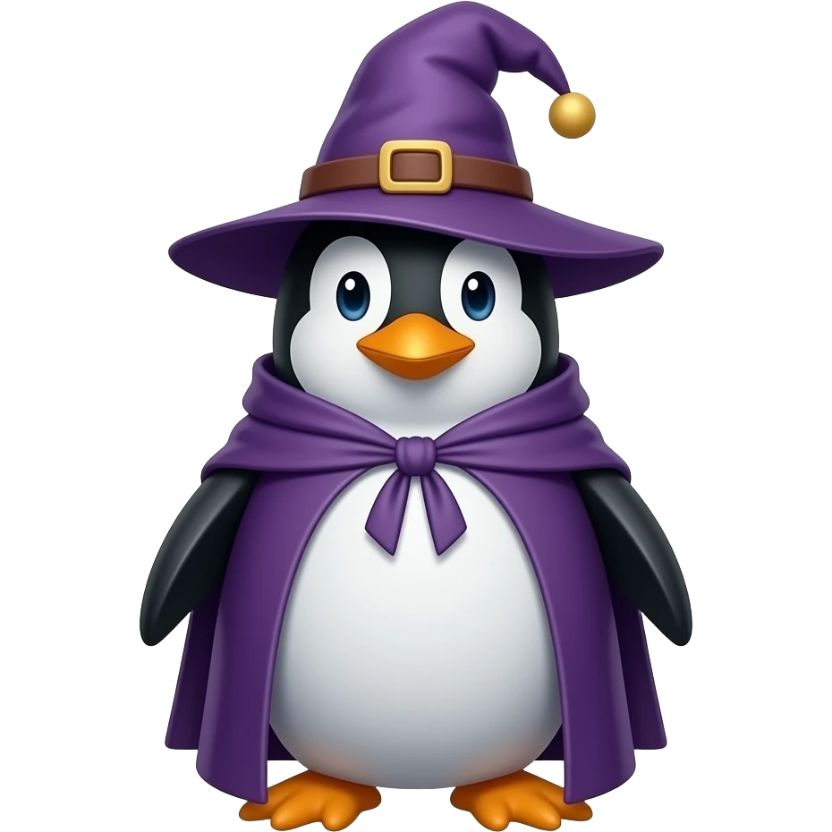 Penguin Wizard emoji