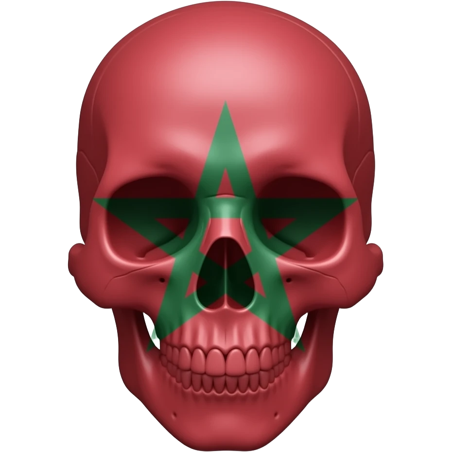 let the bone like that just add the morrocan flag on it like he`s wearing the morrocan flag emoji