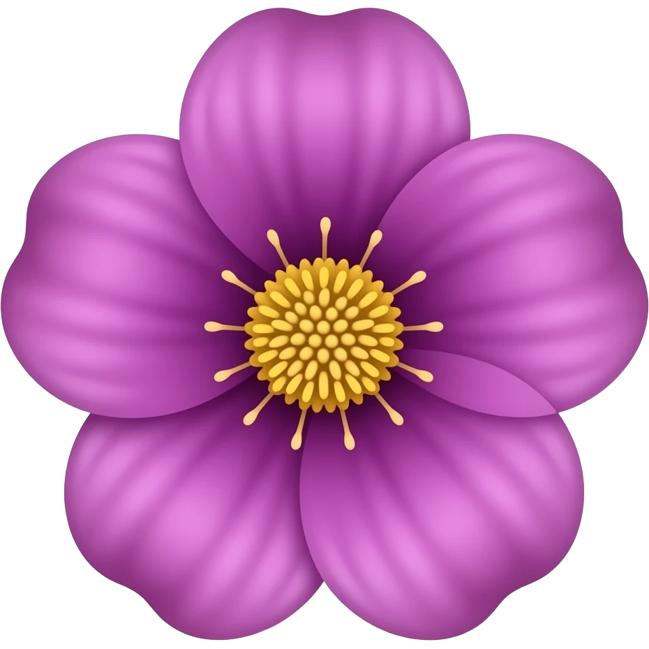 violet flower emoji