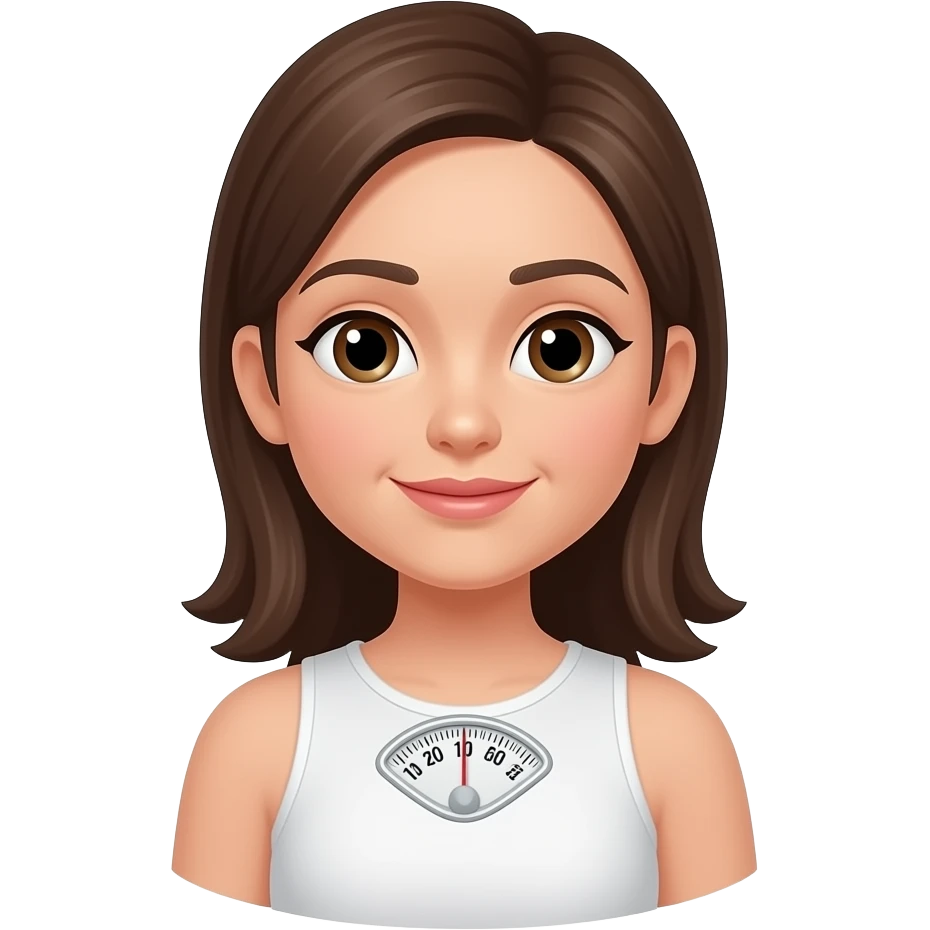 the girl weighs herself emoji