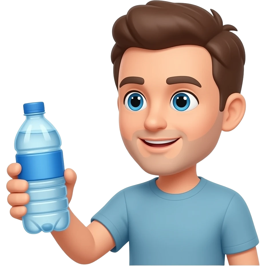 I buy a bottle of water emoji