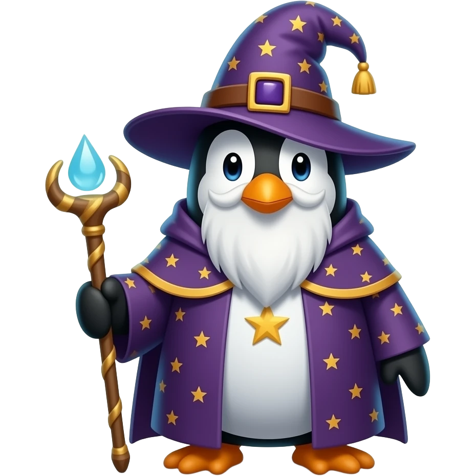 Penguin Wizard emoji