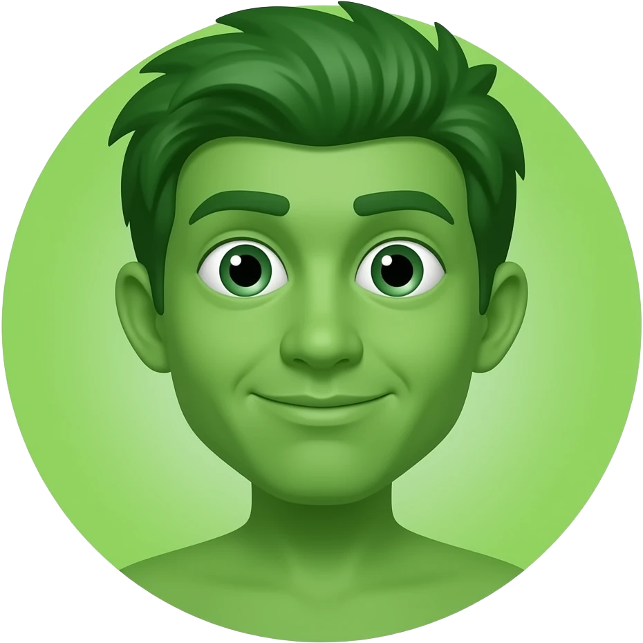 Зелений добрий незнайомець emoji