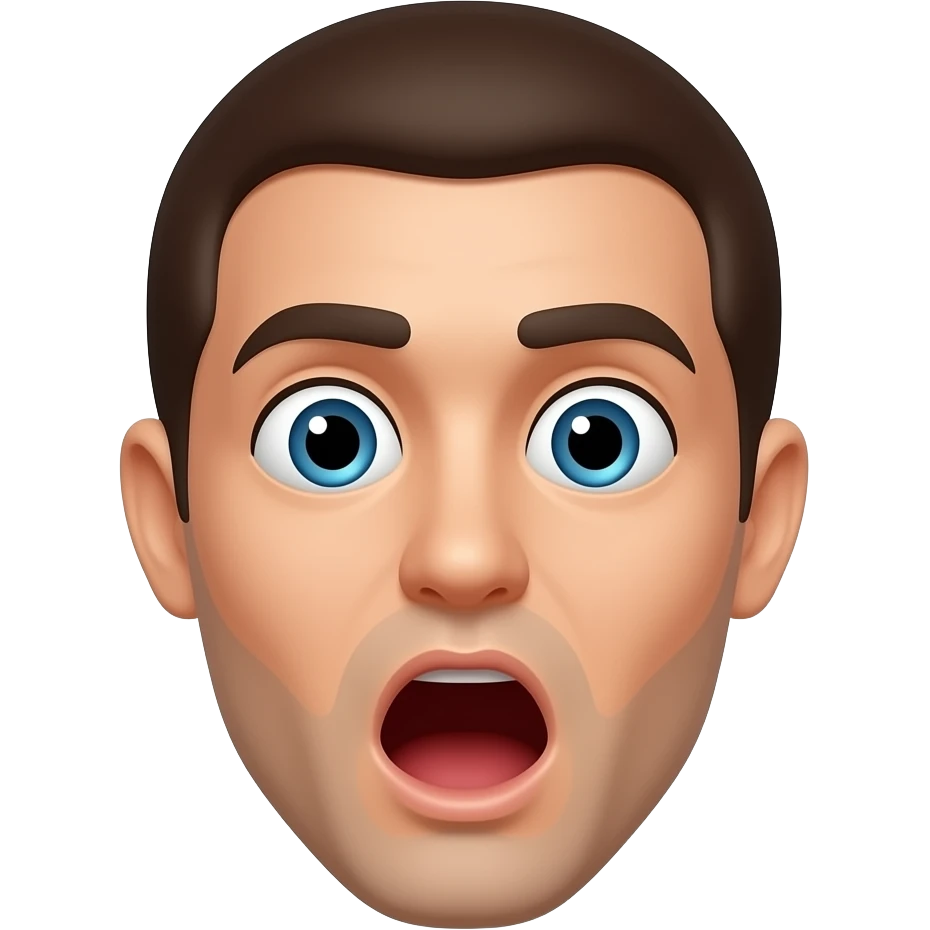 Слишком удивленное лицо с открытым ртом emoji