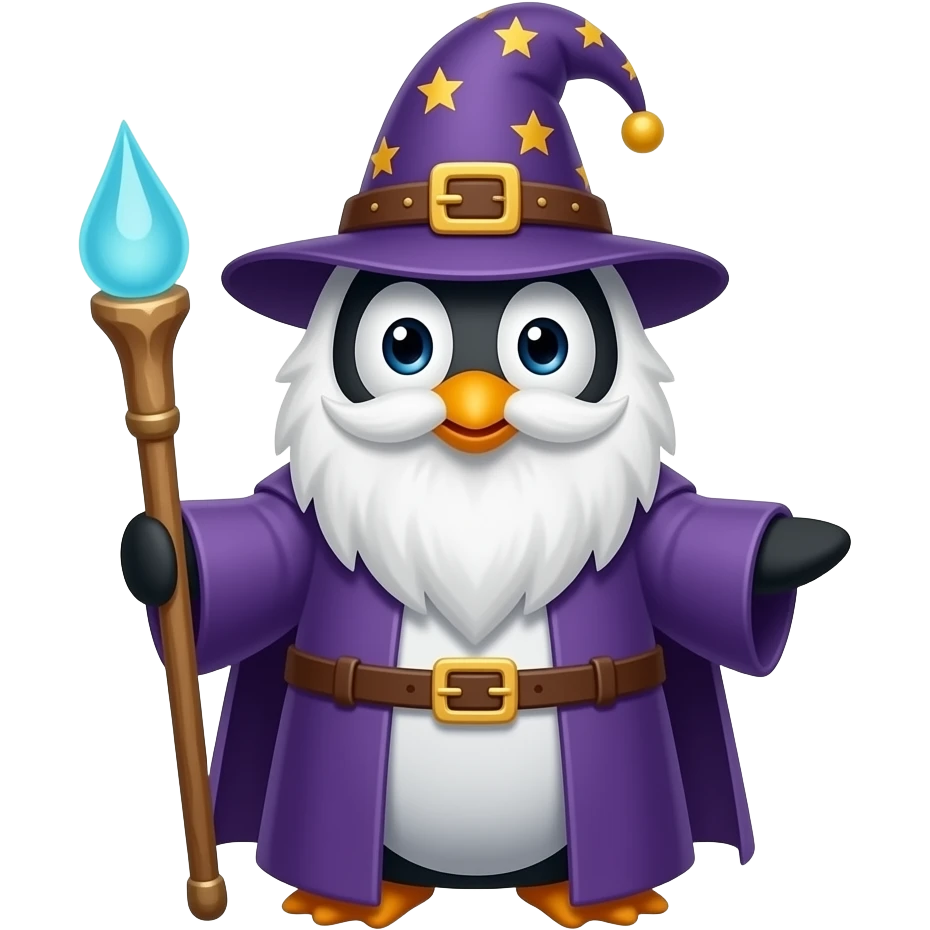 Penguin Wizard emoji