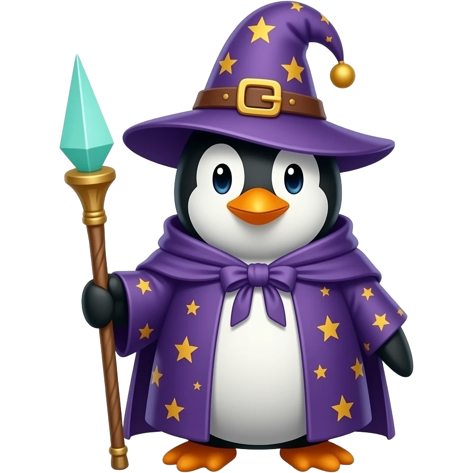 Penguin Wizard emoji