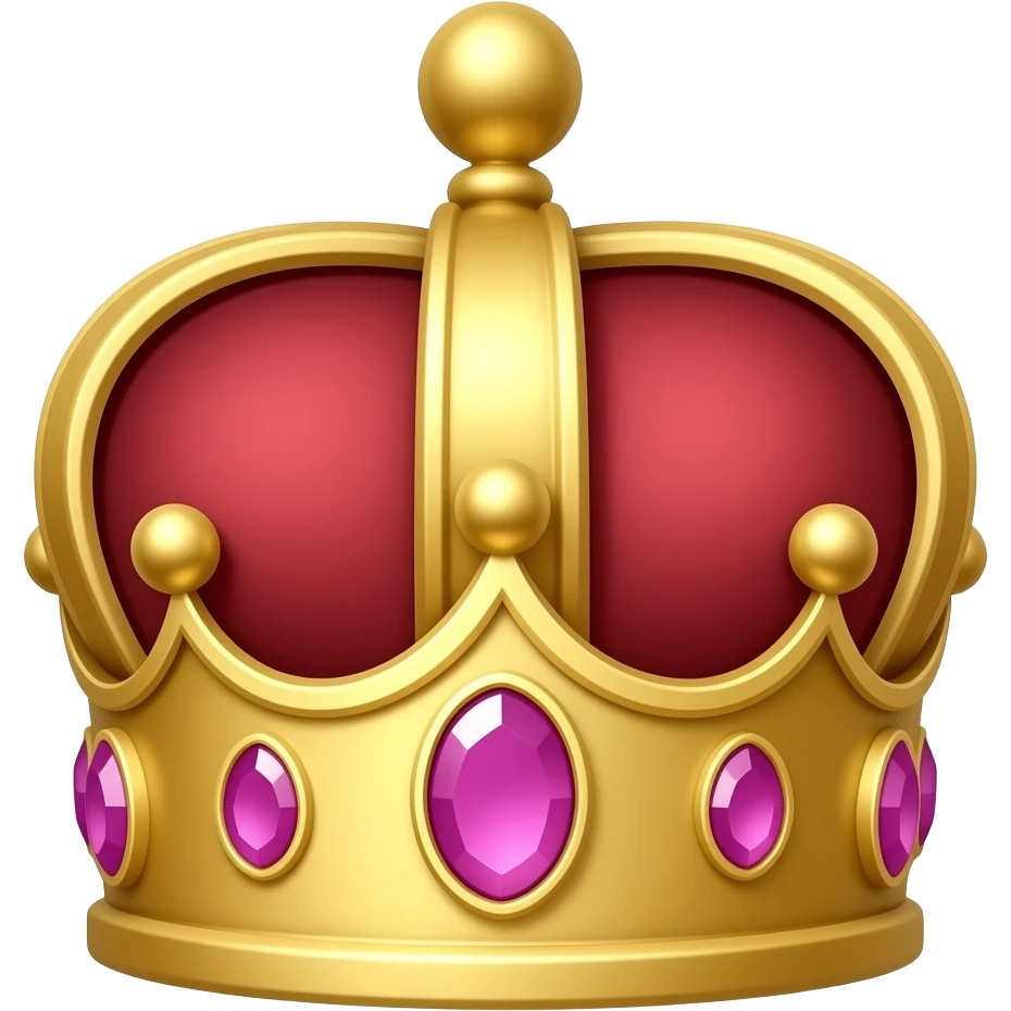 red crown with pink gems emoji