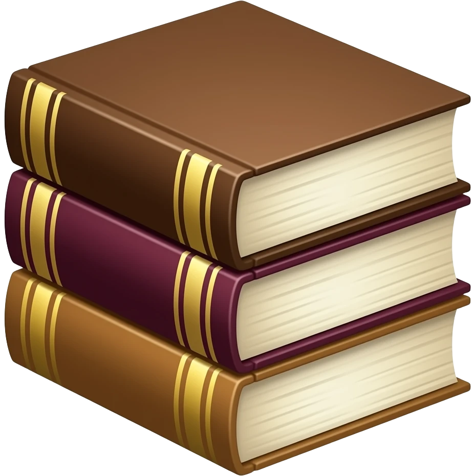 стопка книг коричневых бордовых бежевых  оттенков с узорами золотыми emoji