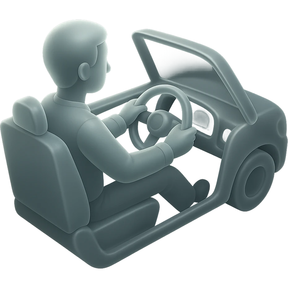 person driving a car emoji