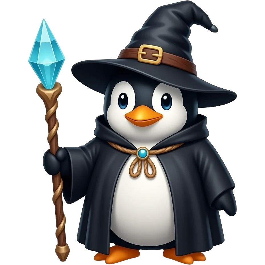 Penguin Wizard emoji