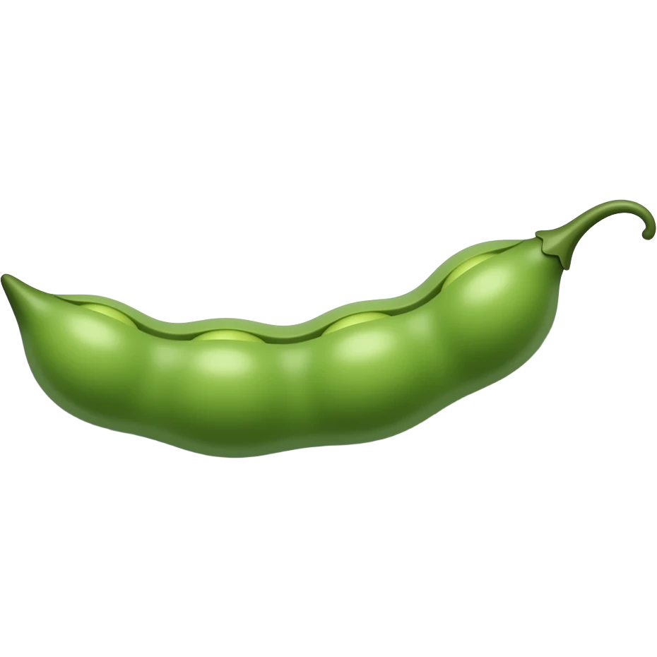 green bean in plate emoji