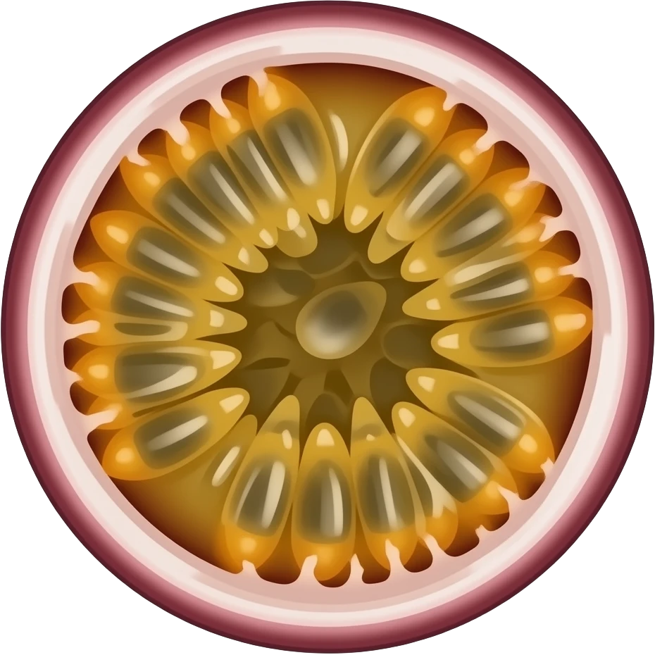 Normal passion fruit emoji