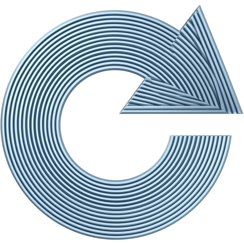 flecha curva, que sea creada con lineas y la flecha emoji