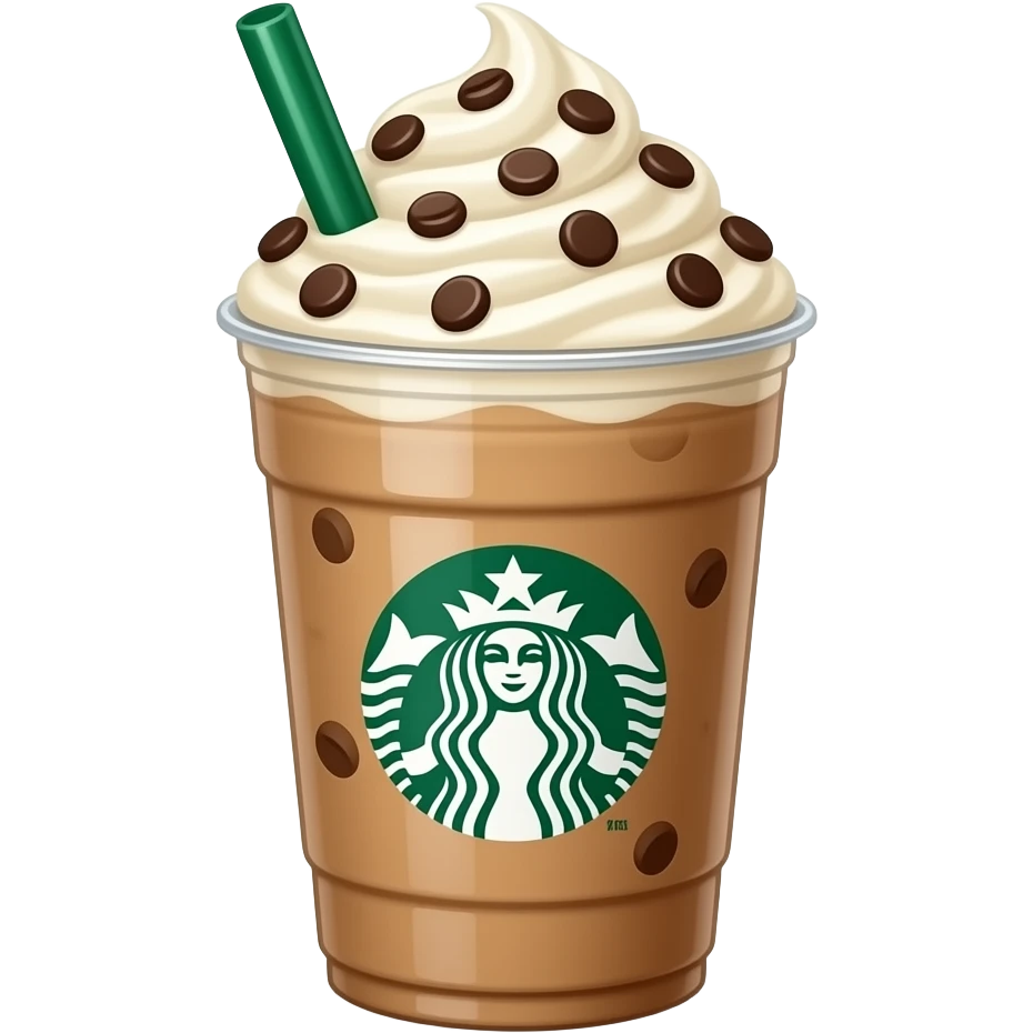 Starbucks Frappe choco chips emoji