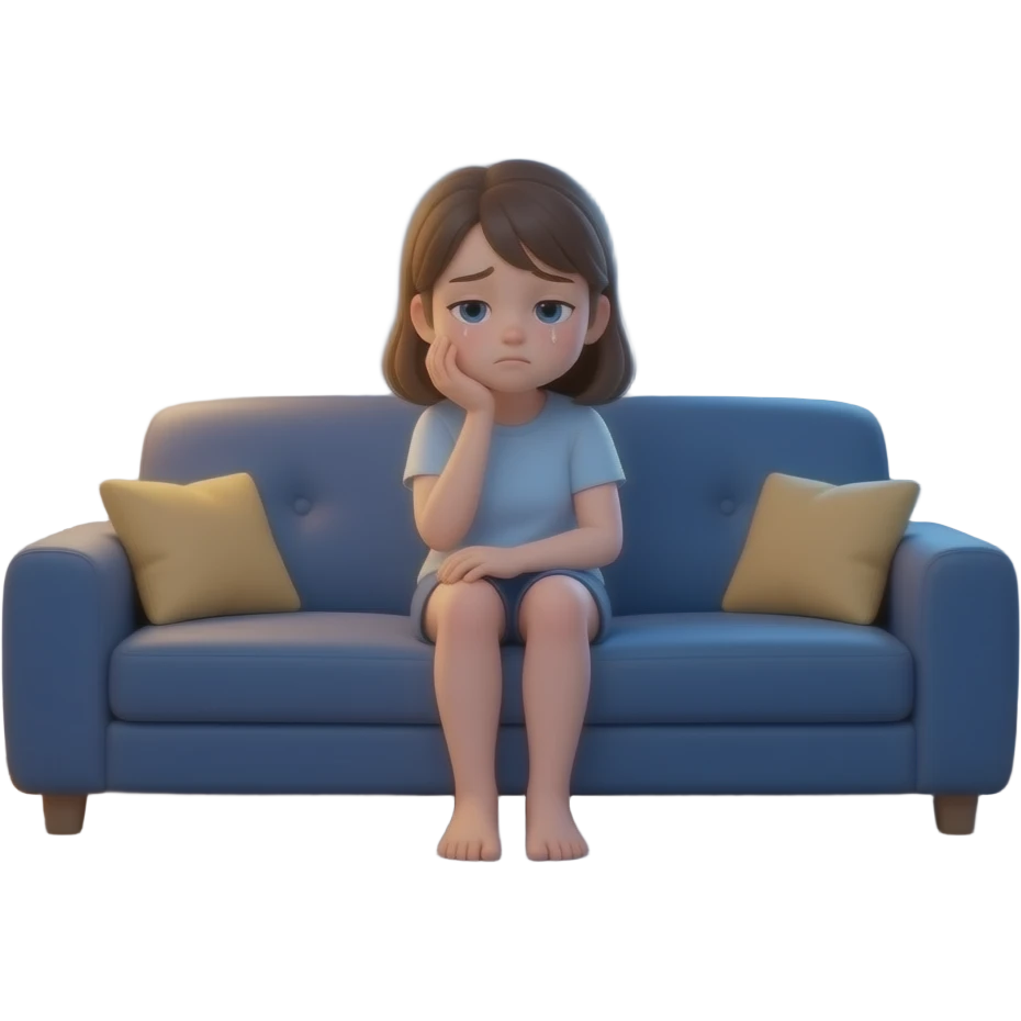 clock out with tired looking face girl at home emoji