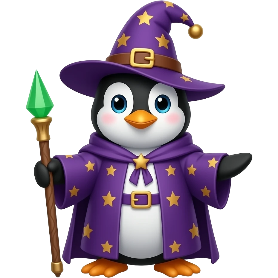 Penguin Wizard emoji