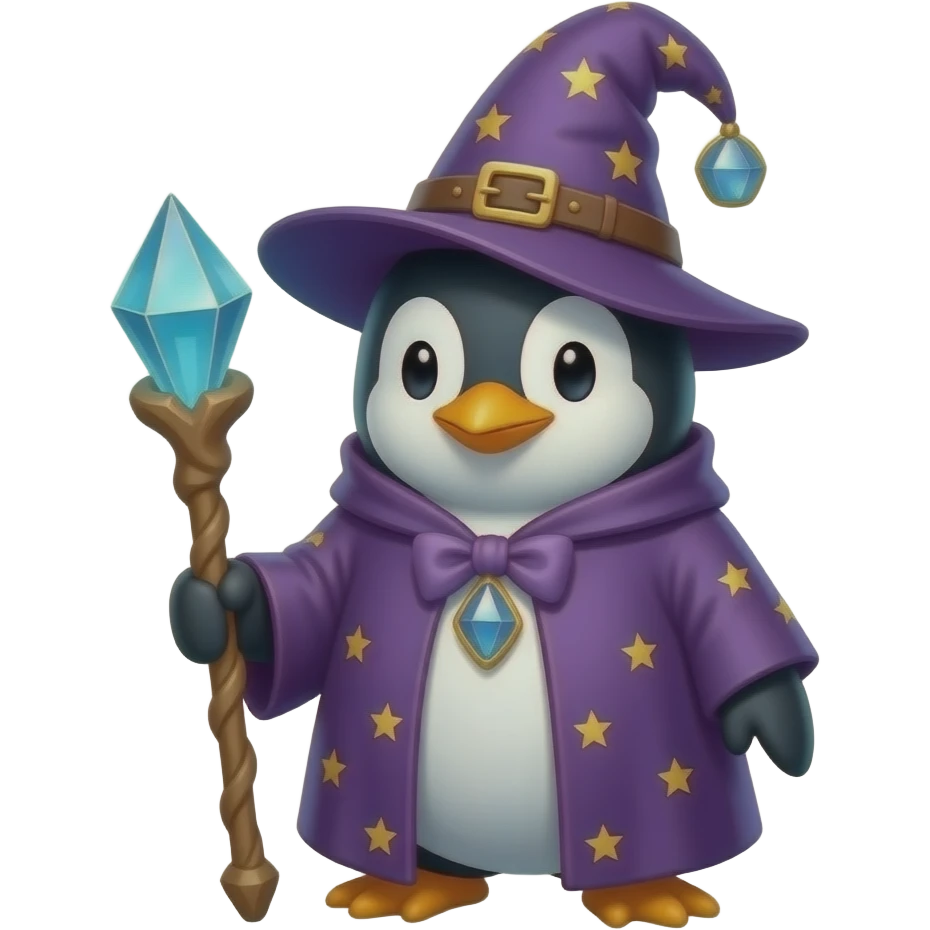Penguin Wizard emoji